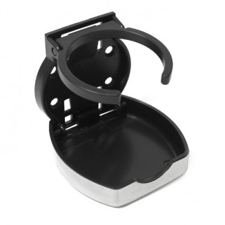 Держатель стакана регулируемый, пластик + нержавеющая сталь SUNFINE, 95×95мм