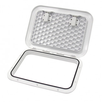 Крышка рундука SEAFLO 315x440 мм с замком, белый пластик