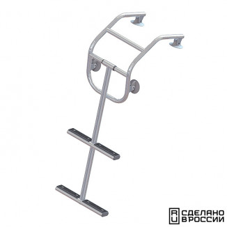 Трап дайверский для НЛ бортовым креплением, 2 белых ступени (ширина 325 мм.)