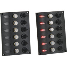 Панель переключателей 6шт со светодиодной подсветкой 116х168х65мм Панель переключателей 6шт со светодиодной подсветкой 116х168х65мм