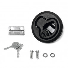 Замок потайной SUNFINE 61x35мм с ключами, черный пластик Замок потайной SUNFINE 61x35мм с ключами, черный пластик